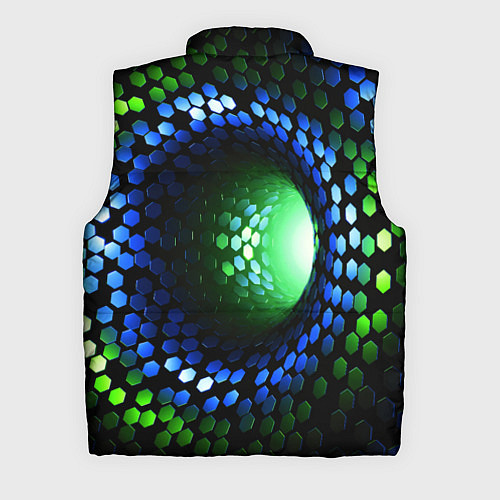 Мужской жилет Червоточина - гексагональные чешуйки со свечением / 3D-Светло-серый – фото 2