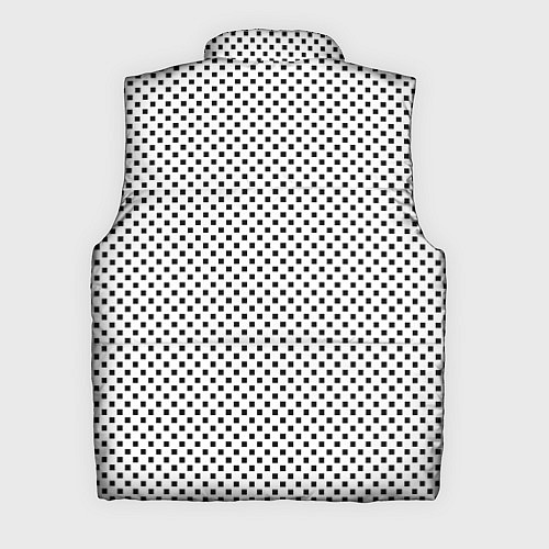 Мужской жилет Белый в маленький чёрный квадрат / 3D-Черный – фото 2