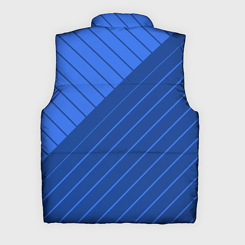 Мужской жилет Сине-голубой косые полосы / 3D-Светло-серый – фото 2