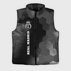 Мужской жилет Real Madrid sport на темном фоне по-вертикали, цвет: 3D-черный
