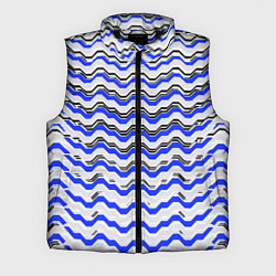 Мужской жилет Black and blue stripes on a white background