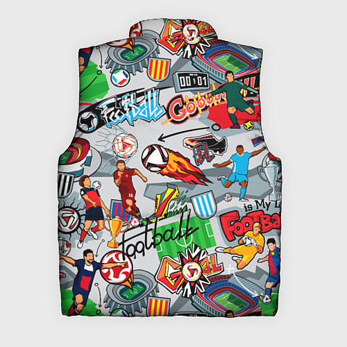 Мужской жилет Football is my life pattern / 3D-Светло-серый – фото 2
