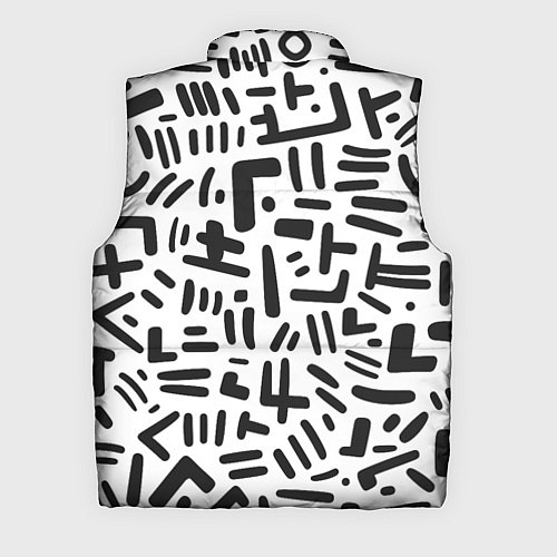 Мужской жилет Паттерн линиями / 3D-Черный – фото 2