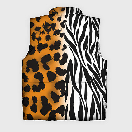 Мужской жилет Леопардовые пятна с полосками зебры / 3D-Черный – фото 2