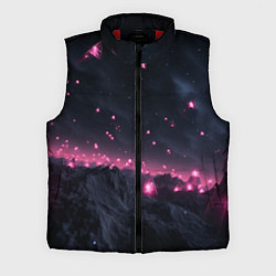 Мужской жилет Яркие пирамидки в космосе