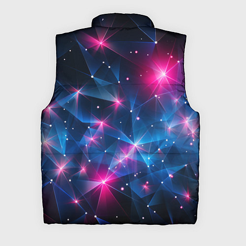 Мужской жилет Яркие неоновые вспышки в космосе / 3D-Красный – фото 2