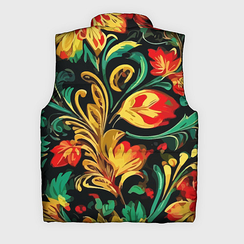 Мужской жилет Хохлома акварель / 3D-Черный – фото 2