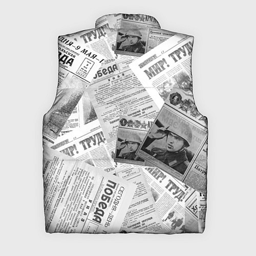 Мужской жилет Газеты 9 мая / 3D-Черный – фото 2