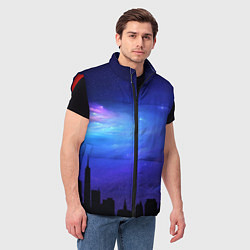 Мужской жилет Город вселенная, цвет: 3D-красный — фото 2