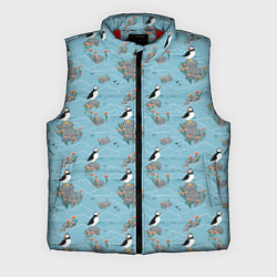 Мужской жилет Маленькие птицы на скалах, цвет: 3D-красный