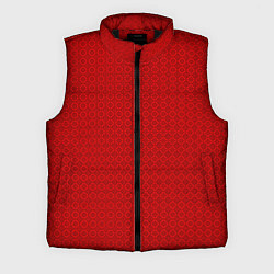 Мужской жилет Узор в стиле ар-деко красного цвета, цвет: 3D-черный