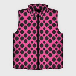 Мужской жилет Гороховый тренд черный на розовом фоне, цвет: 3D-черный
