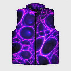 Мужской жилет Фиолетовы неоновые соты, цвет: 3D-светло-серый