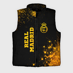 Мужской жилет Real Madrid - gold gradient вертикально, цвет: 3D-черный