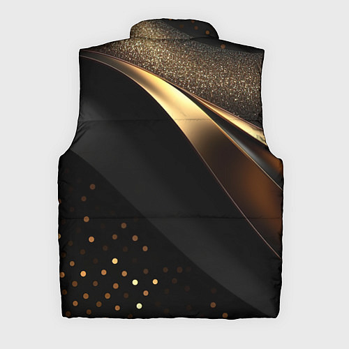 Мужской жилет Золотой герб России на черно-золотой текстуре / 3D-Светло-серый – фото 2