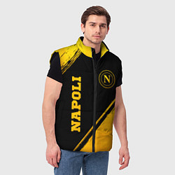 Мужской жилет Napoli - gold gradient вертикально, цвет: 3D-черный — фото 2