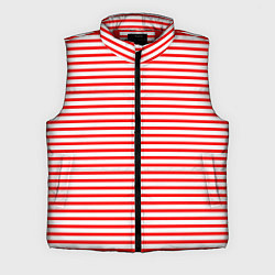 Мужской жилет Красно-белый полосатый, цвет: 3D-красный