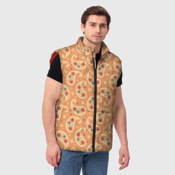 Мужской жилет Цветочный пейсли, цвет: 3D-красный — фото 2