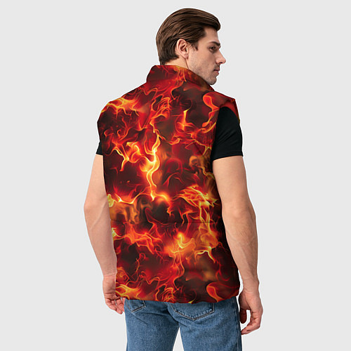 Мужской жилет Огненный элементаль / 3D-Красный – фото 4