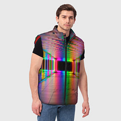 Мужской жилет Светящаяся неоновая галерея, цвет: 3D-красный — фото 2