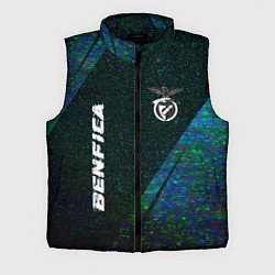 Мужской жилет Benfica glitch blue, цвет: 3D-черный