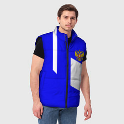 Мужской жилет Россия спортивный стиль, цвет: 3D-черный — фото 2