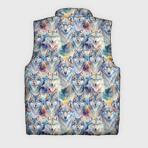 Мужской жилет Волки паттерн / 3D-Светло-серый – фото 2