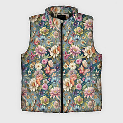 Мужской жилет Бабочки и цветы летнее сочетание