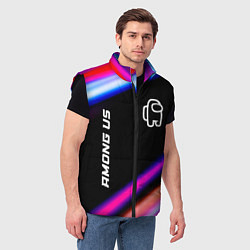Мужской жилет Among Us speed game lights, цвет: 3D-черный — фото 2
