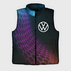 Мужской жилет Volkswagen neon hexagon, цвет: 3D-черный