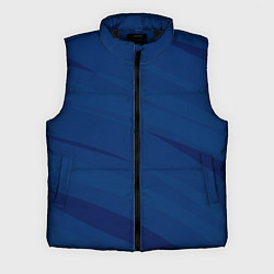 Мужской жилет Тёмно-синий полосами, цвет: 3D-черный