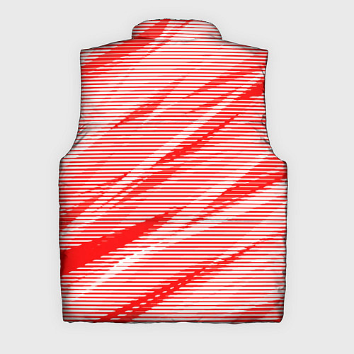 Мужской жилет Полосатый красно-белый / 3D-Красный – фото 2