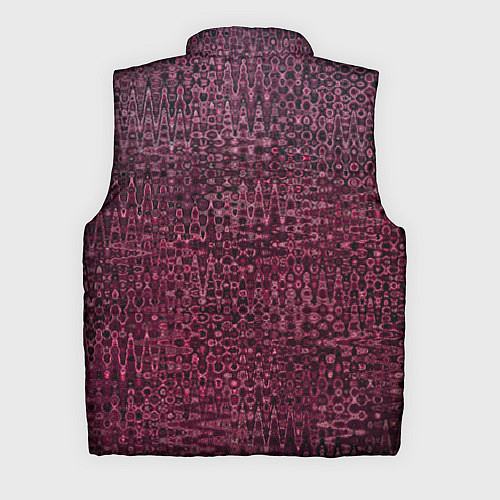 Мужской жилет Бордовая абстрактная рябь / 3D-Черный – фото 2