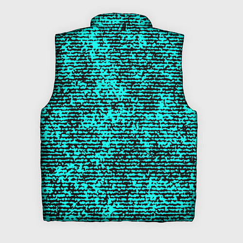 Мужской жилет Ярко-голубой в чёрную текстурированную полоску / 3D-Черный – фото 2
