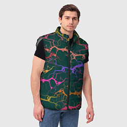 Мужской жилет Разряды на зеленом, цвет: 3D-светло-серый — фото 2