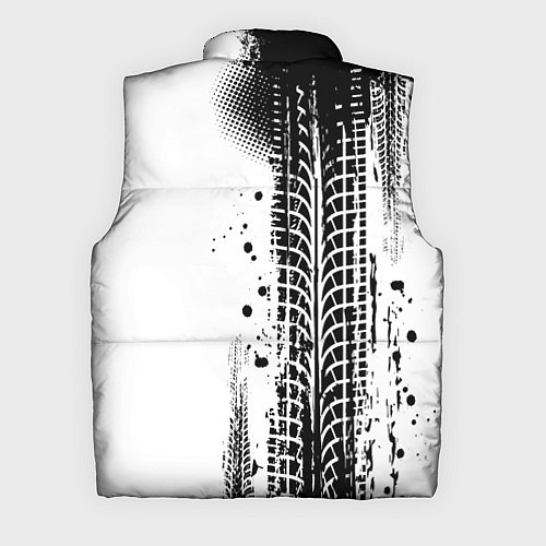 Мужской жилет Фольксваген - следы от шин / 3D-Черный – фото 2
