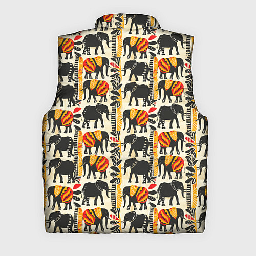 Мужской жилет Африканские узор слон / 3D-Красный – фото 2