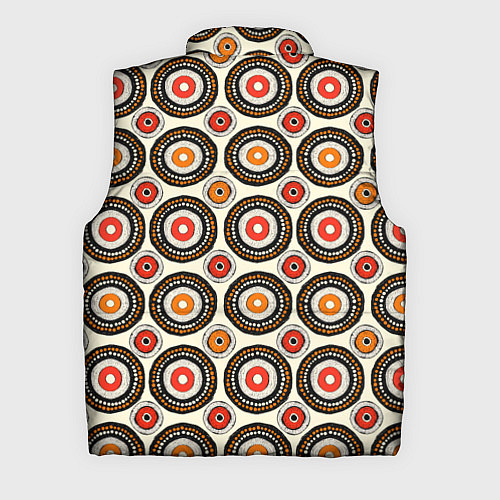 Мужской жилет Африканские узоры круг / 3D-Черный – фото 2