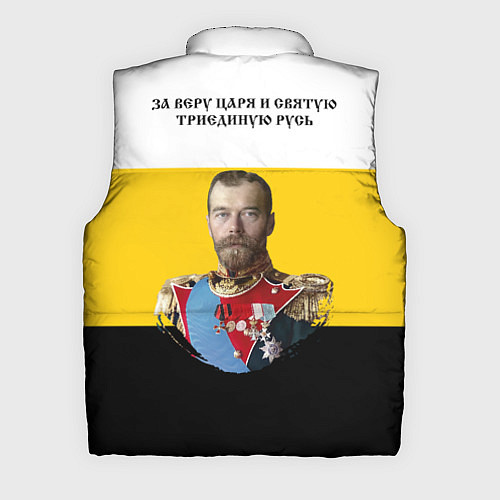 Мужской жилет За веру царя Николай II крест черный / 3D-Светло-серый – фото 2