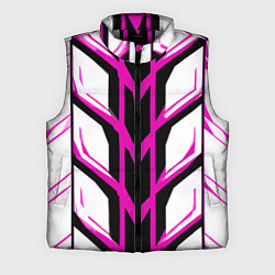 Мужской жилет Чёрно-розовые полосы на белом фоне