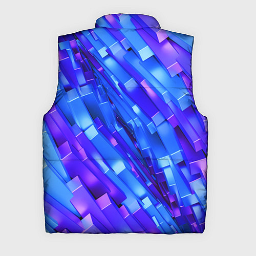 Мужской жилет Сине-фиолетовые наклонные блоки / 3D-Светло-серый – фото 2