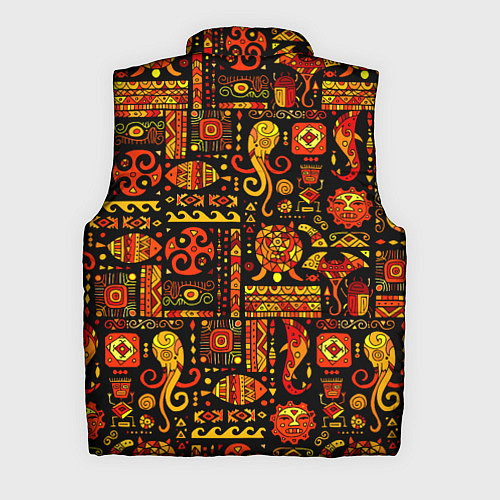 Мужской жилет Этнический орнамент - морские обитатели / 3D-Светло-серый – фото 2