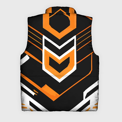 Мужской жилет Полосы и оранжево-белый шестиугольник / 3D-Светло-серый – фото 2
