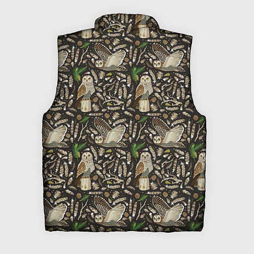 Мужской жилет Совы в сосновом лесу / 3D-Черный – фото 2