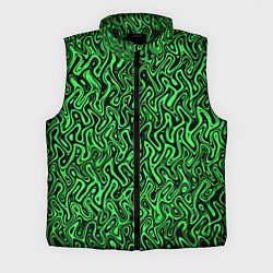 Мужской жилет Чёрно-зелёный абстрактный узор