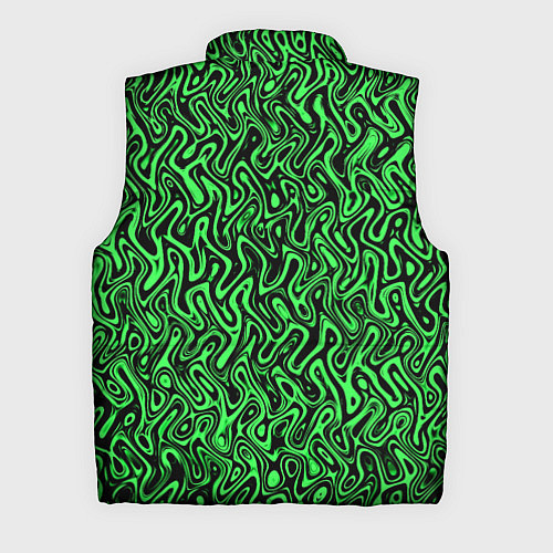 Мужской жилет Чёрно-зелёный абстрактный узор / 3D-Черный – фото 2