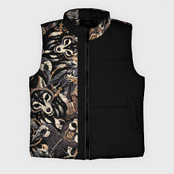 Мужской жилет System of a down на фоне масок черепов животных, цвет: 3D-черный