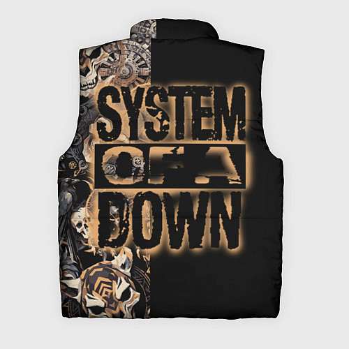 Мужской жилет System of a down на фоне масок черепов животных / 3D-Черный – фото 2