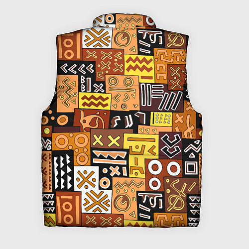 Мужской жилет Африканские этнический коллаж / 3D-Черный – фото 2