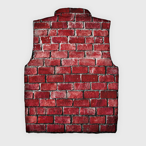 Мужской жилет Текстура красного кирпича / 3D-Черный – фото 2
